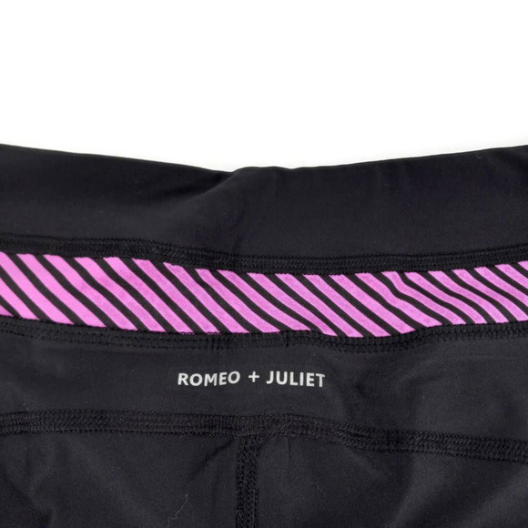Romeo + Juliet Womens Active Leggings Black Purple Stretch Full Length M New - Picture 10 of 10